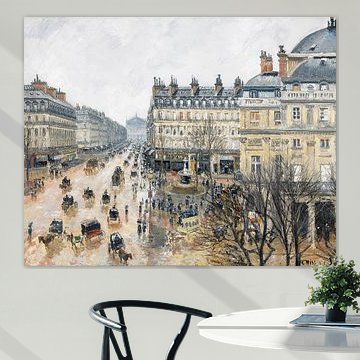 French Theater Square, Paris (1898) painting by Camille Pissarro. von Studio POPPY