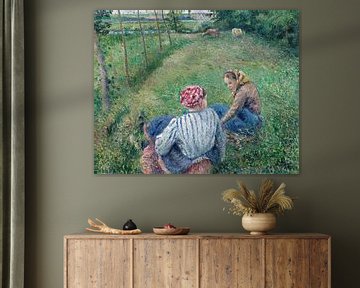Young Peasant Girls Resting in the Fields near Pontoise (1882) by Camille Pissarro. sur Studio POPPY