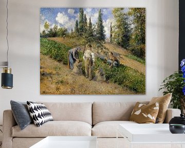 The Harvest, Pontoise (1881) by Camille Pissarro. van Studio POPPY