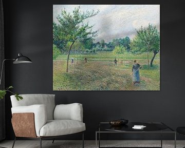 Haymaking at Éragny (1892) by Camille Pissarro van Studio POPPY