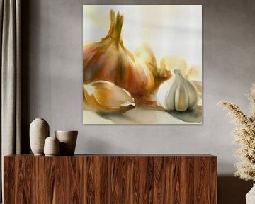 Still life with garlic and onion | 50 Shades of Beige
