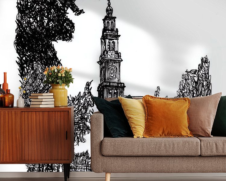 Voorbeeld van het werk in een kamer