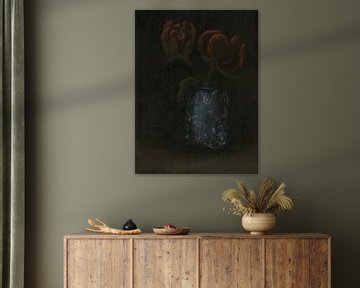 Still Life with Peony, Paeonia by Helga Pohlen - ThingArt