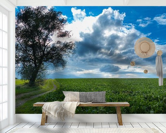 Voorbeeld van het werk in een kamer