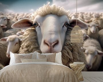 Sheep in the flock by Vlindertuin-Art