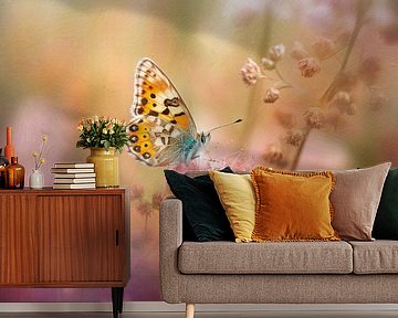 Butterfly on Soft Flowers – Dreamy Photo Art by Joriali photography and paintings