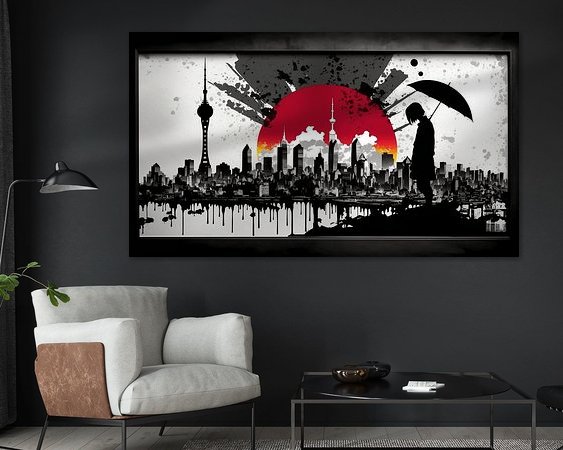 Voorbeeld van het werk in een kamer