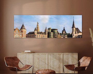 Panorama Antwerpen met de Onze-Lieve-Vrouwekathedraal van Werner Dieterich