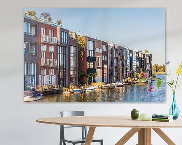 Moderne woningen op Borneo-eiland in Amsterdam van Werner Dieterich