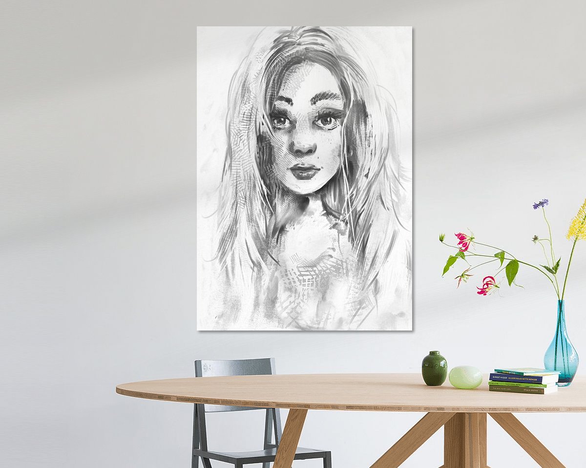 Voorbeeld van het werk in een kamer