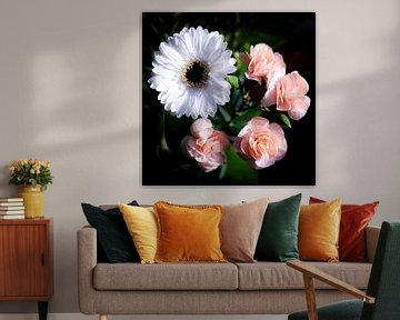 Anjers en gerbera stilleven by Deborah Peerdeman