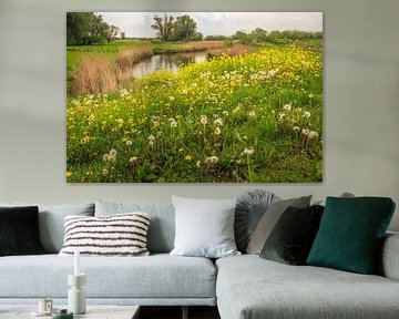 Farbenfrohe Landschaft im Biesbosch, Werkendam von Ruud Morijn