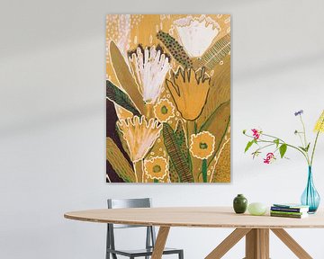 Magische wilde bloemen / Geel een groen, Alisa Galitsyna van 1x