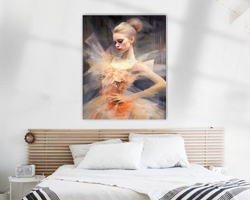 Portrait aux couleurs pastel "Ballerina" sur Carla Van Iersel