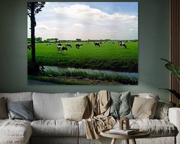 Koeien in weiland van Frank Kleijn
