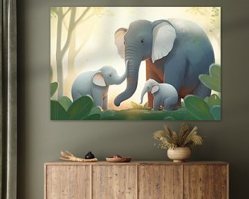 Elephant family by Christian Ovís