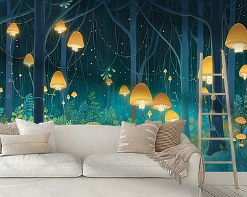 Fairytale forest at night by Christian Ovís