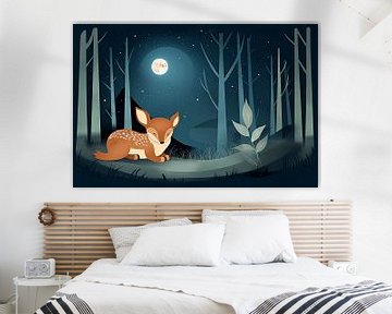 A fox in the moonlight by Christian Ovís