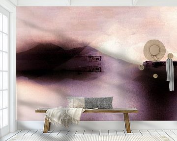 Japanese Mountains at Sunrise Japandi by FRESH Fine Art