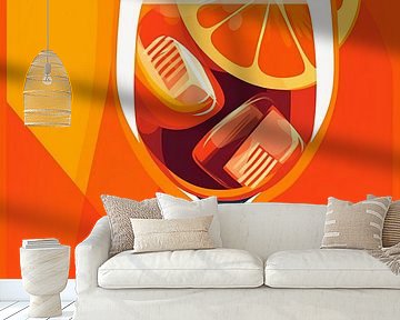 Aperol im Glas - Pop Art von drdigitaldesign