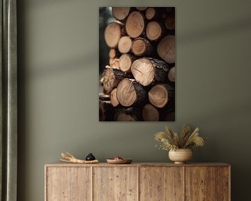 Wood Pile in Winter by drdigitaldesign