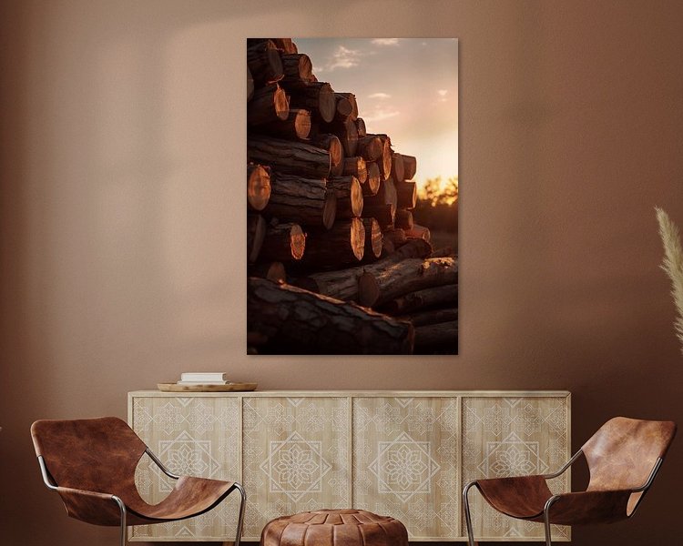 Voorbeeld van het werk in een kamer