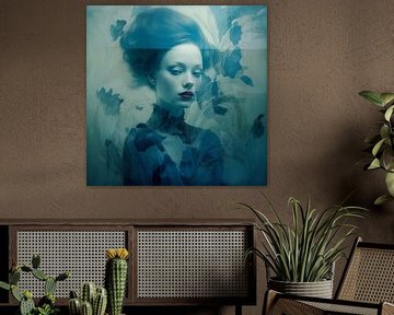 Botanisch portret "Delfts blauw" van Carla Van Iersel