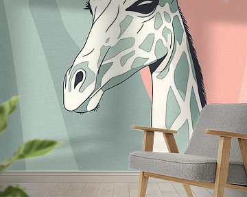 Giraffe in Pastel colours