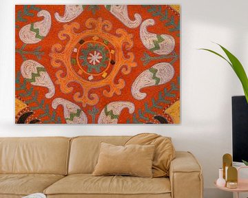 Seamless knitted pattern with oriental art by Animaflora PicsStock