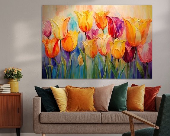 Voorbeeld van het werk in een kamer