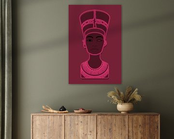 Nefertiti Egypte rood van Studio Mattie