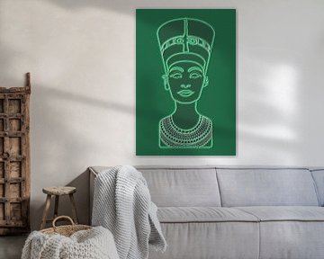 Nefertiti Egypte groen van Studio Mattie