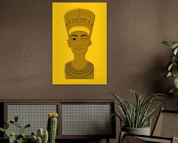 Nefertiti Egypte geel van Studio Mattie