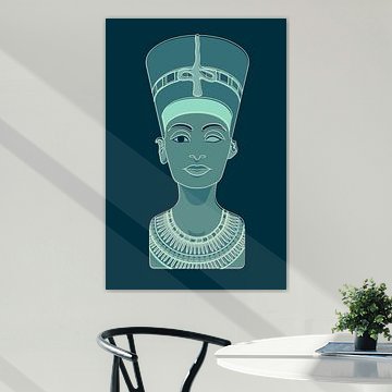 Néfertiti Égypte bleu