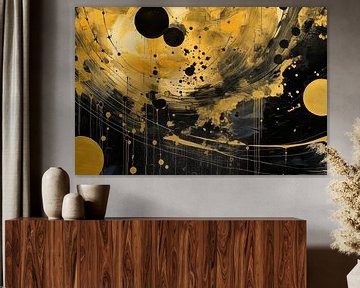 Abstract Gold Black