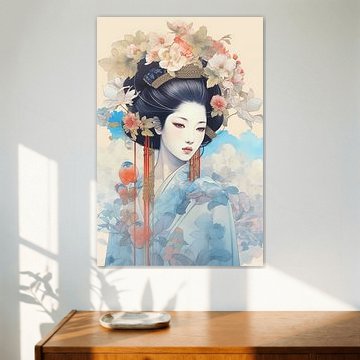 Geisha with flower crown