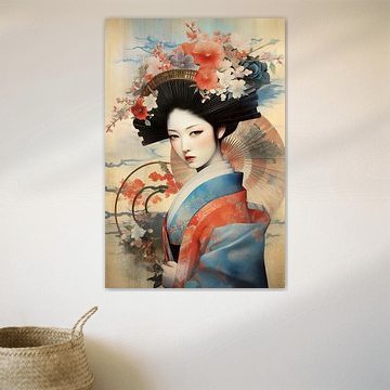 Geisha with flower crown
