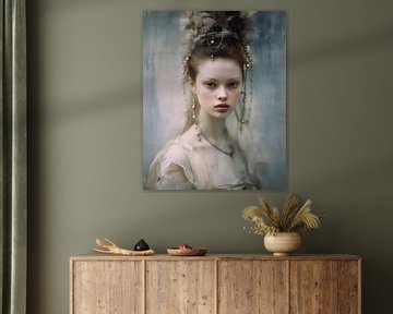 Modern classical portrait in pastel colours by Carla Van Iersel
