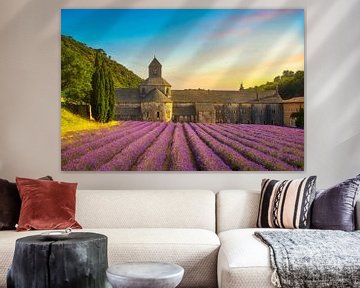 Abbey of Senanque and lavender. France by Stefano Orazzini