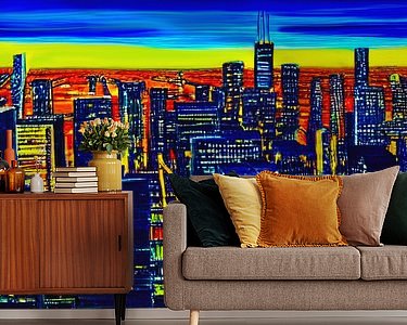 Voorbeeld van het werk in een kamer