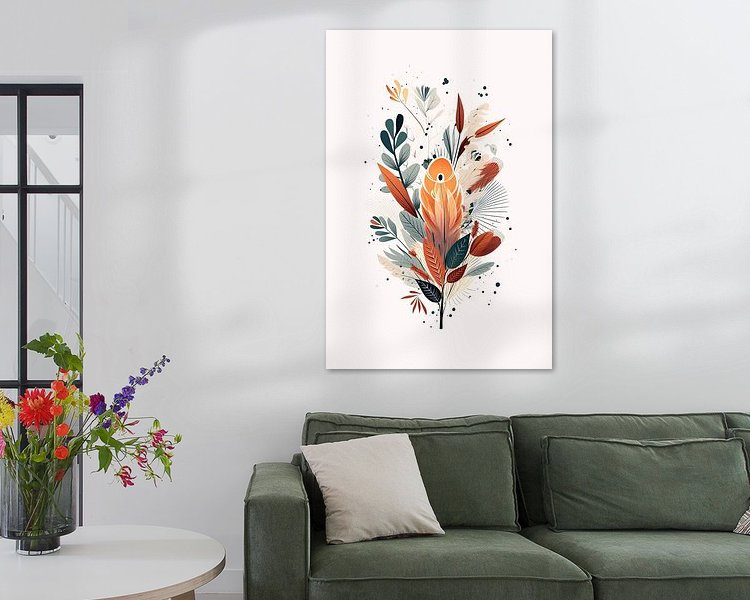 Voorbeeld van het werk in een kamer