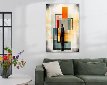 Suprematist Encounter: A Fusion of Forms and Colours by Peter Balan