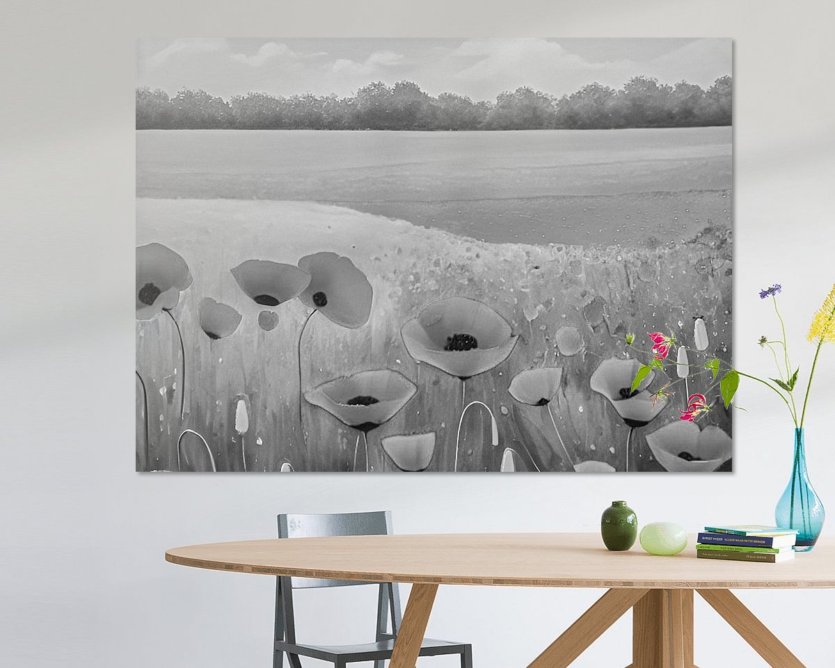 Voorbeeld van het werk in een kamer