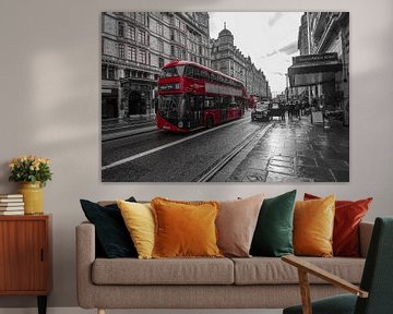 London Bus sur Rene Ladenius Digital Art