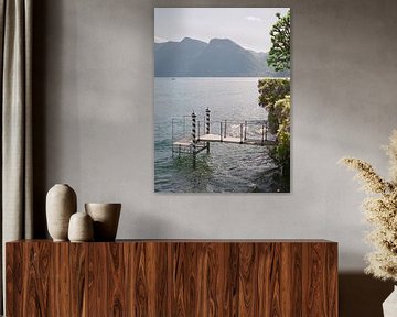 Jetty in Lake Como in Italy by Alexandra Vonk