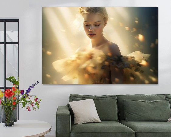 Voorbeeld van het werk in een kamer