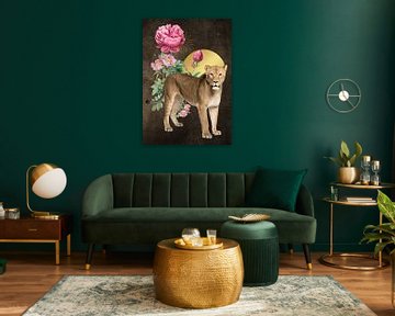 Lioness in vintage style by Postergirls