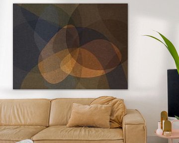 Transcendent Simplicity. Retro style abstract art. by Dina Dankers