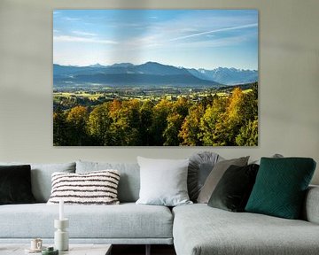 Grünten en de Allgäuer Alpen in de herfst van Leo Schindzielorz