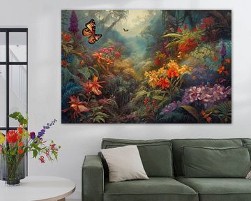 Tuin van dromen met vlinders illustratie van Focco van Eek